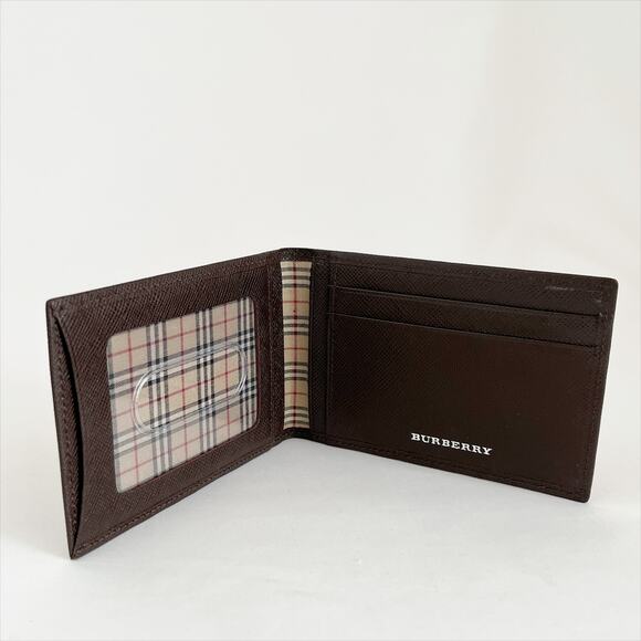 BURBERRY Business Card Holder Card Case Nova Check Brown COA NEW - Picture 1 of 13